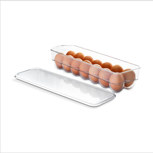 Totally Kitchen Plastic Egg Holder BPA Free Fridge Organizer with Lid   Handles | Refrigerator Storage Container