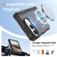 Coque de protection de luxe pour iPhone Duo avec charnière, magnétique, avec support intégré, antichoc, finition mate douce au toucher, personnalisable, vente en gros