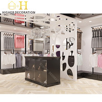 Meubles pour magasins de vêtements, comptoir de réception personnalisé pour magasin, étagère de présentation en métal pour vêtements