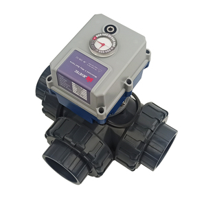 Vanne à boisseau sphérique électrique à commande motorisée 3 voies CPVC/PVC DN25 pour eau, certifiée CE, joint en PTFE, débit de 50 L/min - Product Image 3