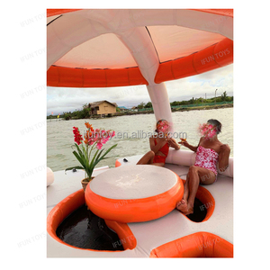 <span class=keywords><strong>Piscine</strong></span> d'été ou plage bord de mer, amusant pour adultes 10 personnes, parc aquatique flottant, plateforme flottante gonflable, station d'accueil de Jet ski - Product Image 2