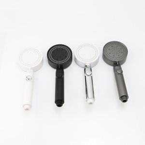 High Pressure <b>Shower</b> Head Round Portable Spray Rain Easy Cleaning Bath Hardware <b>Set</b> - Product Image 1