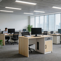 Bureaux informatiques modernes en bois pour cadres, dirigeants et PDG, avec tiroirs, table simple, ensemble de mobilier de bureau, personnalisation en usine, vente en gros