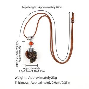 Moda Vintage Hot Spotted Snail Tiger Eye Gemstone colgante collar joyería delicada cristal encantos vacaciones regalo brujería - Product Image 2