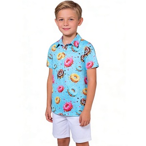 T-shirt de golf pour enfants, personnalisé avec impression par sublimation, design <span class=keywords><strong>gratuit</strong></span>, performance, doux, anti-transpiration, séchage rapide, polos pour enfants - Product Image 4