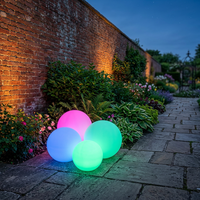 Lumière de pelouse ronde multicolore à télécommande, indice de protection IP54, étanche, pour extérieur, éclairage d'ambiance pour aménagement paysager