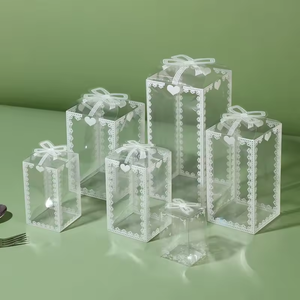 <span class=keywords><strong>Becan</strong></span> Transparent Pvc Imprimé Cadeau Emballage Boîte Anniversaire Cadeau Boîte Gâteau Emballage Chocolat Bonbons Alimentaire Boîte D'emballage - Product Image 4