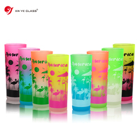 Verre à liqueur droit givré à sublimation de 2oz avec logo personnalisé tasse souvenir tequila vodka personnalisée