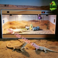 Terrarium en verre pour reptiles en PVC avec ventilateur, enclos d'élevage multifonctionnel de luxe, terrarium ventilé pour reptiles