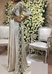 Último Modelo de Vestido Caftán para Fiesta, con Hermosas Cuentas de Cristal y Pedrería, Diseño de Alta Costura para Bodas - Product Image 2