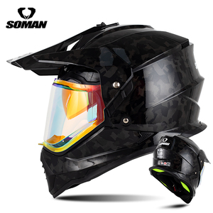 Casques de moto ECE22.06 SOMAN M10 Rally Casco, casques de cyclisme pour vélo, état neuf, mousse ABS, OEM ODM, agent de vente international - Product Image 4