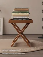 Table basse pliable en bambou, meuble de salon, chambre à coucher, balcon, étagère de rangement, usage domestique, style rétro