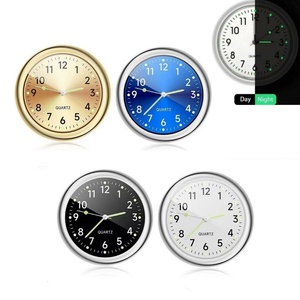 Automobile Clock Dashboard Car Clock Interior Decor Portable Mini Clock Decoration Luminous Analog <b>Watch</b> Ornaments for Cars - Product Image 4