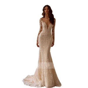 Nouvelle Robe Longue Sirène – Robe de Mariée Détachable à Traîne Longue, Robe de Soirée de Luxe Haut de Gamme Dos Nu - Product Image 5