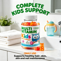 Gummies multivitaminés pour enfants en marque blanche OEM – Complément vitaminique végétarien sans gluten pour enfants