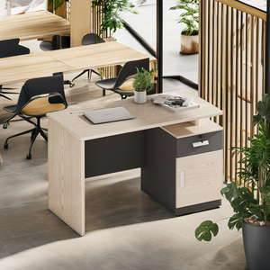 Escritorio de recepción ejecutivo moderno de primera calidad, juego de muebles de oficina, mesa de ordenador pequeña para el hogar en diseño de panel de madera para uso en el hogar y la Oficina - Product Image 2