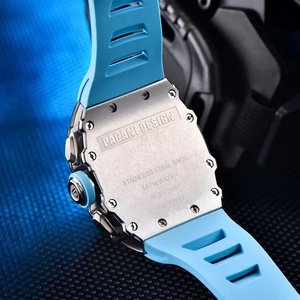 Montres à quartz pour homme Pagani Design PD-YS011, mouvement japonais, cadran squelette, étanche, sport, rectangle, verre saphir, chronographe - Product Image 5