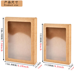 Cross-Biên Giới Kraft Giấy Gấp Phong Cách Đóng Dấu Cửa Sổ Kỳ Nghỉ Chúc Mừng Bưu Thiếp Khung Bao Bì Cho Kẹo/Cookie Thẻ Hiển Thị - Product Image 4