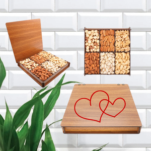 <span class=keywords><strong>Coppia</strong></span> presenta scatola di immagazzinaggio in legno di noce pieghevole a un solo livello cesto di cibo per mamma in legno di frutta secca Combo confezione <span class=keywords><strong>regalo</strong></span> - Product Image 6