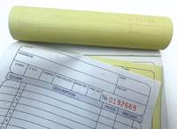 Carnet de factures autocopiantes blanches de taille personnalisée Papier NCR Duplicata personnalisé A4A5A6 Livres de reçus personnalisés de commande 2 plis