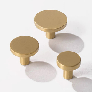 BECORA en Stock, Perillas Redondas de Latón Sólido, Perillas Modernas para Gabinetes, Tiradores para Cajones de Cómodas, Herrajes para Baño y Cocina - Product Image 3