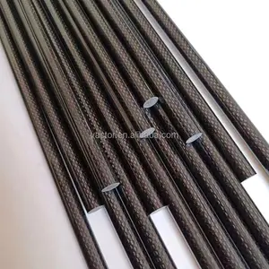 3K Surface Solid Carbon Fiber Rod Pultruded Carbon Rods/ Poles/ Sticks