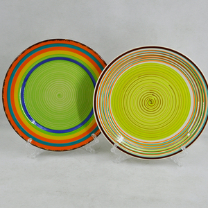 Coloré assiettes ronde peinte à la main <span class=keywords><strong>portugais</strong></span> ensemble de dîner en céramique <span class=keywords><strong>plaque</strong></span> - Product Image 5
