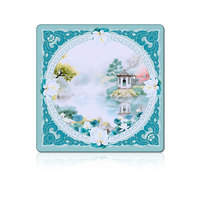 Tapete de Mahjong con Diseño de Animales de la Selva Tropical, 31.5 Pulgadas, de Goma Suave Antideslizante, para Juegos Familiares y de Fiesta