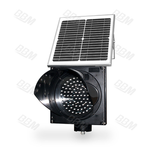 إشارة مرور شمسية كروية كاملة صفراء وامضة بقطر 8 بوصات - Product Image 4