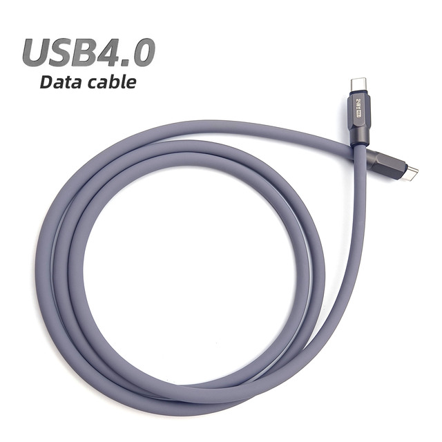 High Quality 240W Fast Charging 40GBPS USB4 Type-C Data Cable with Pure Copper Conductor for Computer Camera Made of Silicone