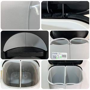 Poubelle à pédale Tontarelli Idea 2, 21L, design dauphin, avec 2 compartiments pour le stockage des déchets - Product Image 4