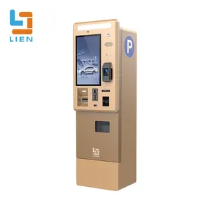 OEM lembar logam luar ruangan IP65 solusi tempat parkir kios pembayaran mandiri mesin penjual tiket dengan pemindai kode batang