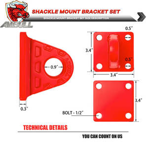 कैवेस माउंट बम्पर शेकल बोलर शेकल ब्रैकेट हम प्रकार धनुष शेकल सुरक्षा डी रिंग शेकल्स माउंट - Product Image 2