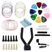 Guitar Accessories Kit Guitar Strings Plectrum Pitch Clip 3-in-1 String Changing Tool Accessories Set