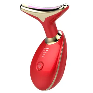 Beauty 2024 Products Led Facial Wrinkle Remover Ems Vibration Face Tightening Scraping Massager 3 Lights Neck Lifting Device