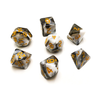 Dés à deux couleurs, polyédriques, 16 mm, en acrylique, pour D&D, RPG, jeux de société ou de cartes, jeu de rôle, dés en plastique