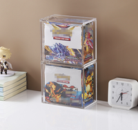 Boîte de présentation en acrylique pour Elite Trainer Box (ETB) avec protection UV transparente, boîtes de rangement en acrylique pour boosters TCG avec couvercle magnétique