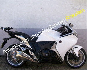 Carenados para Honda <span class=keywords><strong>VFR1200</strong></span> VFR 1200, 2010, 2011, 2012, 2013 blanco negro de plata de ABS de la carrocería de la motocicleta Kit de carenado - Product Image 1