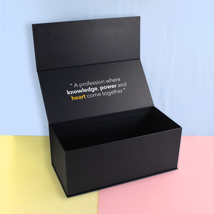Caja de Regalo de Cartón Rígido Negro de Lujo con Cierre Magnético, Personalizable con Logotipo, Venta al Por Mayor de Fábrica - Product Image 3