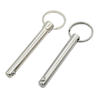 Goupille à bille à dégagement rapide en acier inoxydable de qualité marine, à ressort, avec cylindre de sécurité, 12mm, 8mm, 3/8, 65mm