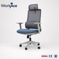 Chaise de bureau non pliable avec accoudoirs réglables, pivotante et inclinable, en tissu et acier, certifiée BIFMA CE EN1335, vente en gros, directement de l'usine OEM