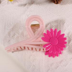 กิ๊บติดผมพลาสติกลายดอกเดซี่สีใหม่ กิ๊บหนีบผมแฟชั่นรูปดอกไม้ กิ๊บหนีบผมทรงฉลาม ขายส่ง - Product Image 3