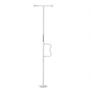 Barre de sécurité Oxyfitness, barre d'appui antidérapante de 7 à 10 pieds, support du sol au plafond pour salle de bain, blanc - Product Image 1