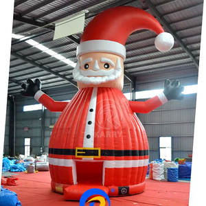 Château gonflable géant <span class=keywords><strong>Père</strong></span> Noël pour location de fête de Noël et utilisation <span class=keywords><strong>en</strong></span> aire de jeux - Product Image 1