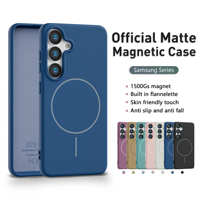 Coque de Téléphone Mobile Ultra-Résistante Magnétique en TPU Mat avec Texture Compatible Samsung S25/S24/S23 Ultra