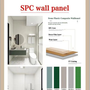 Panel de pared de PVC pegado e instalado inmediatamente la apariencia es de alta calidad y es resistente al desgaste y fácil de limpiar - Product Image 4