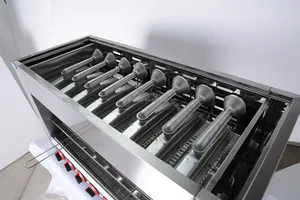 Hot Sale LPG Gas Salamander Stainless Steel Bbq Grill With Adjust Net And 4 Infrared Burners Chicken Roast Oven