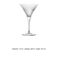 Verre à Martini Bach 26 cl H 18,5 cm Ø 11 cm Luigi Bormioli