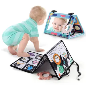 Baby Early Education 3D Desk Calendar Cloth Book Tear-proof Distorting Mirror Cloth Book Baby Head Training Cognitive Toys