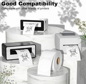 2 "vòng tròn Máy in nhiệt nhãn cho Tên tag, tự dính địa chỉ vận chuyển dán, vòng tròn Nhãn dán nhãn 750lables - Product Image 3